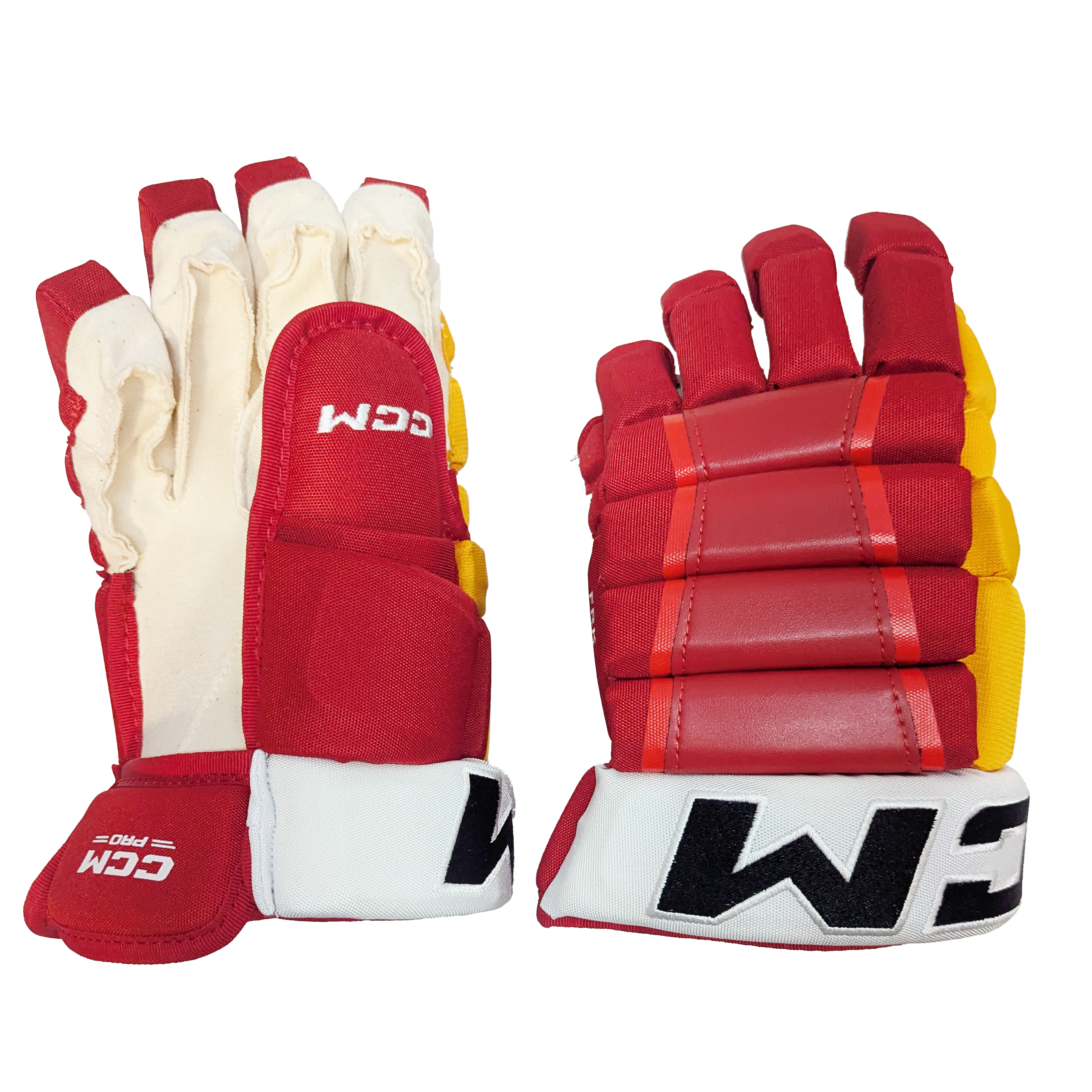 CCM HG97 - Gant NHL Pro Stock - Martin Frk (Rouge/Jaune/Blanc)